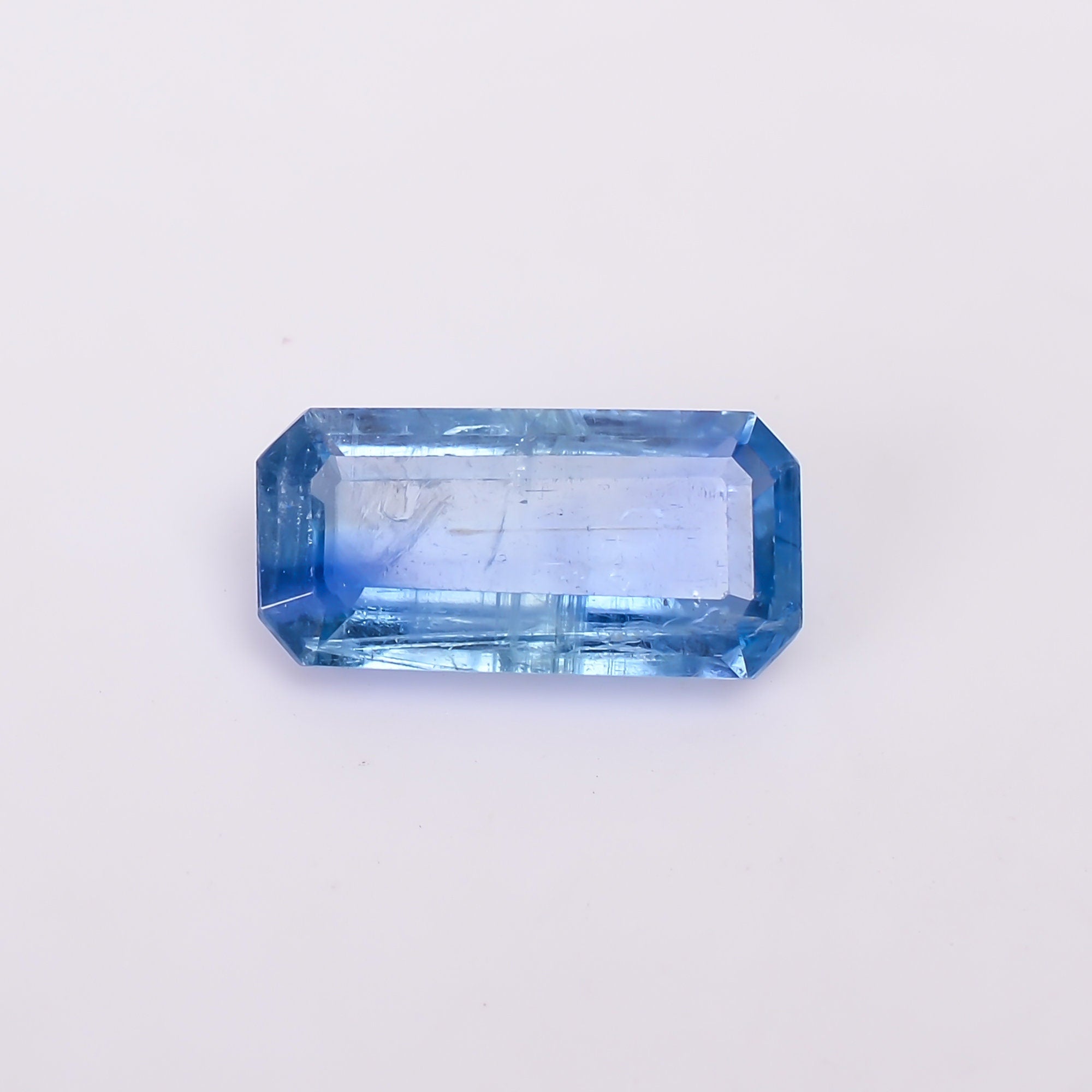 natural blue kyanite radiant shape cut stone loose gemstone